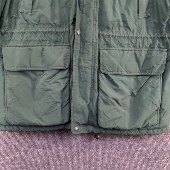 Eddie Bauer Men's Gore-Tex Goose Down Hooded Jacket Green Medium Ridge Line VTG - Picture 4 of 16